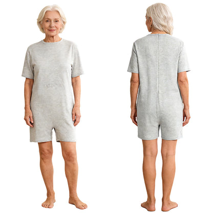 Men Women Special Needs Adaptive Clothing Elderly Alzheimer ASD Anti-Strip Jumpsuit Back Zipper Bodysuit Daily Wear Homewear