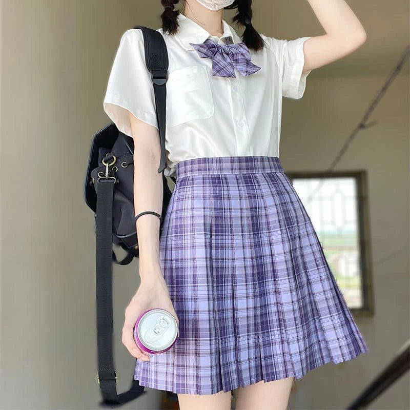 Japanese Bow Tie Skirt Set Student Pleated Skirt Jk Uniform Korean School Sexy Girl Preppy Style Seifuku Japanese School Uniform