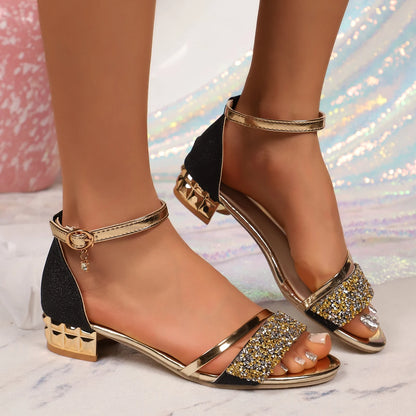 Women High Heels Sandals Summer Fashion Party Shoes for Women Comfortable Open Toed Thin Heels Sandals Designer Luxury Sandals