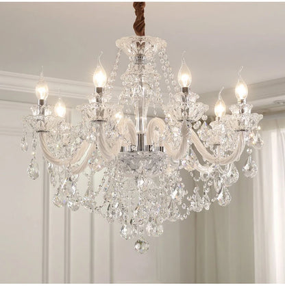 Luxury Home Crystal Chandeliers Villa Lighting for Living Room Decorate LED Ceiling Pendant Lights Indoor Hanging Lights Fixture