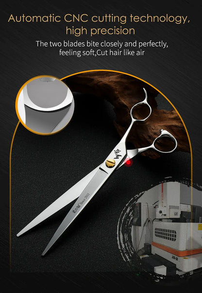 Fenice King Series VG10 Steel 7/7.5/8 Inch Professional Pet Dogs Grooming Scissors Straight Curved Thinnier Chunker Shears Tools