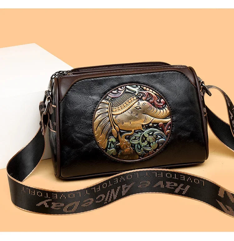 Women Crossbody Bag for Women Elephant Bags Fashion Print High Quality Leather Shoulder Bag Messenger Bags Sac a Main