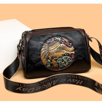 Women Crossbody Bag for Women Elephant Bags Fashion Print High Quality Leather Shoulder Bag Messenger Bags Sac a Main