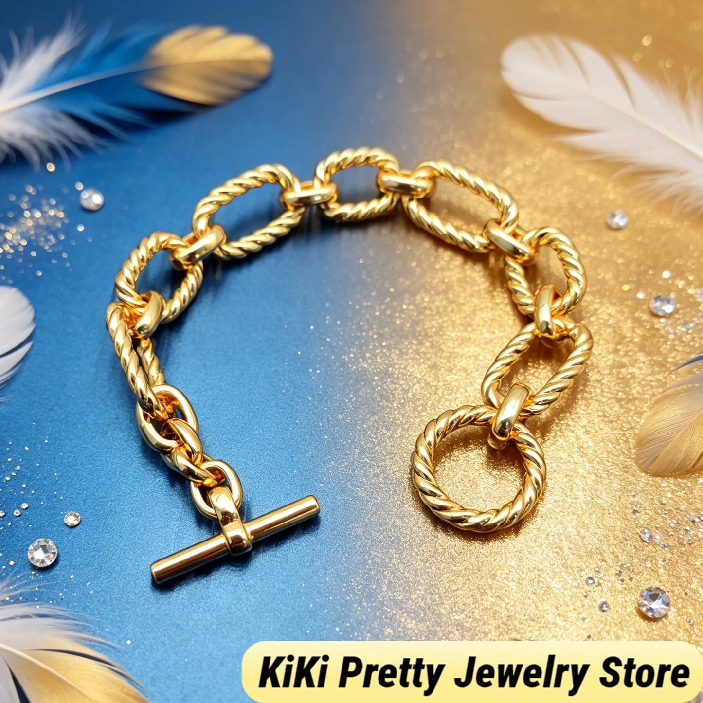 2026 New Dav High-Quality Bracelet Luxury Polished Gold Silver Tone Chain Bracelet Exquisite Craft Wrist Bangle for Formal Dinner & Dating