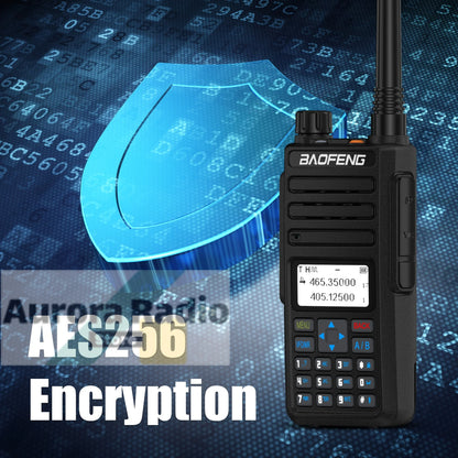 Baofeng DM-1801 DMR Walkie Talkie AES256 Man Down VHF UHF Digital & Analogy Dual Time Slot Roaming Recording 1024 Channel Radio