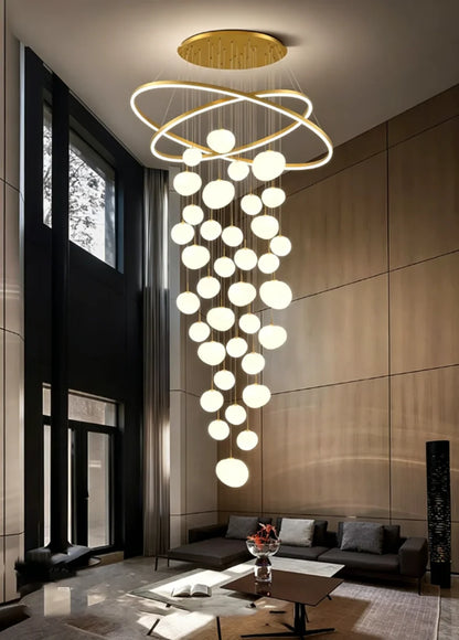 Modern Home Decor LED Lights Pendant Light Lamps for Staircase Chandeliers for Living Room Hanging Light Indoor Lighting