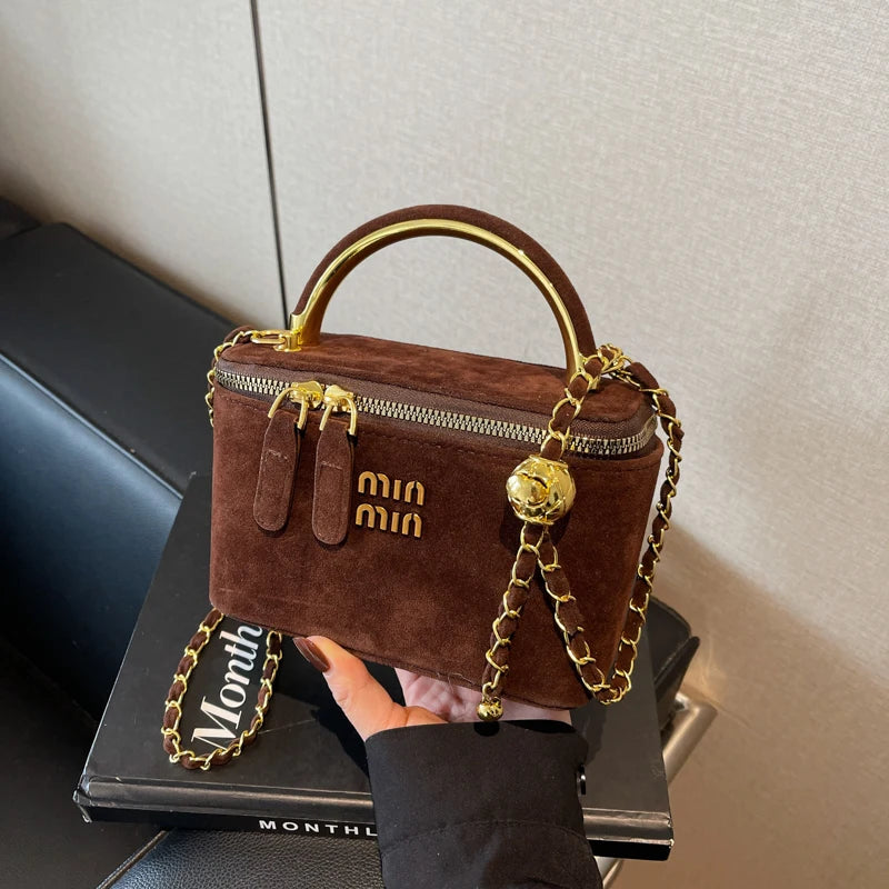 New Frosted Handbags Women's Square Bags Mini Lipstick Cosmetics Packs Ladies Handbags and Purse Niche Shoulder Crossbody Bags