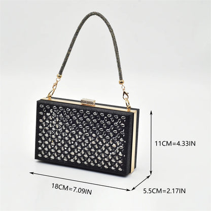 New Arrival Shoe and Bag Set Italian Design Nigeria Party Shoes and Bags for Women Rhinestone Luxury High Heels Woman Pumps
