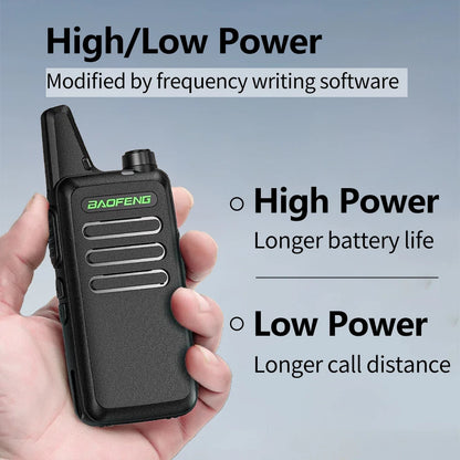 2 STUKS Mini Walkie Talkie BF-T20 Portable Two Way Radio Opladen USB VOX Voor UHF 400-470MHZ Lange Afstand Communicatie Radio Up