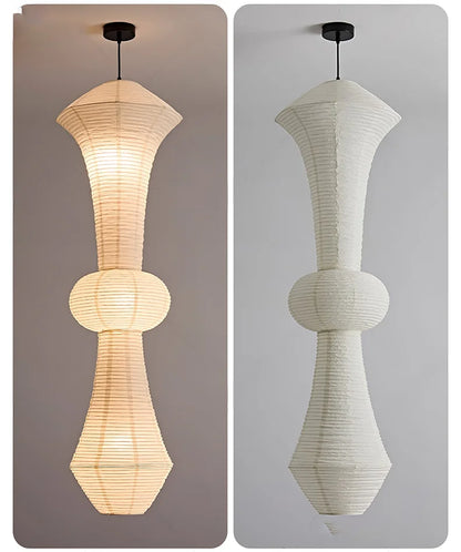 Nordic Wabi Sabi Wind Rice Paper Led Pendant Lights Living Room Bedroom Bedside Lamp Duplex Loft Clothing Store Decor Chandelier