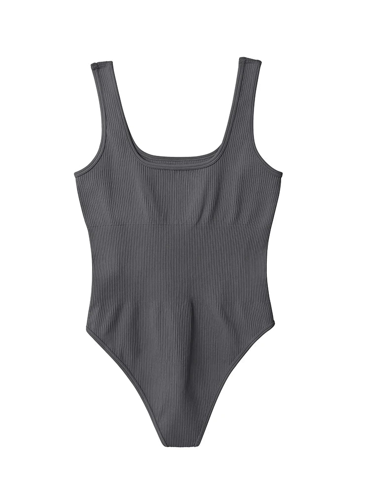 New Trend Solid Color Women's Bodysuit Sexy Sleeveless Tank Top Body Shaping Clothing Yoga Gym Workout One Piece Bodysuit