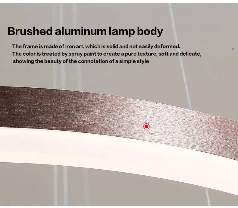 Mordern Minimalist Hign-end LED Pendant Lights Designer Circle Chandelier Home Rooms Decoration for Hall Living Lamping Fixtures