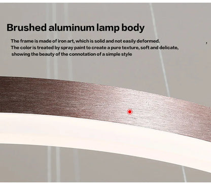 Mordern Minimalist Hign-end LED Pendant Lights Designer Circle Chandelier Home Rooms Decoration for Hall Living Lamping Fixtures