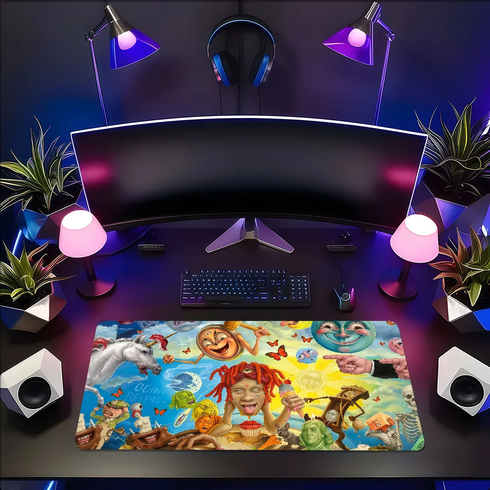 Singer T-Trippie Redd Mouse Pad Large Cute Non-slip Lockedge Desktop Computer Desk Mat Keyboard MousePad Office Gamer Student
