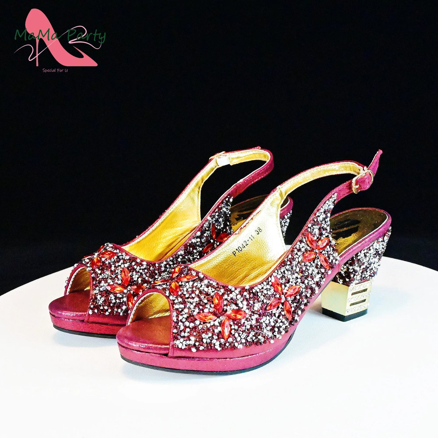 2025 Fashion Style Nigerian Ladies Lovely Shoes and Bag to Match Set in Gold Color Specials Pumps for Dress