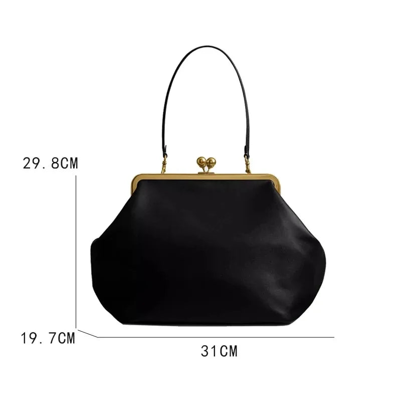 Branded Women's Shoulder Bag Exquisite Irregular Design Seashell Handbag Luxury Large Capacity Clip Clutch Elegant Evening Bag