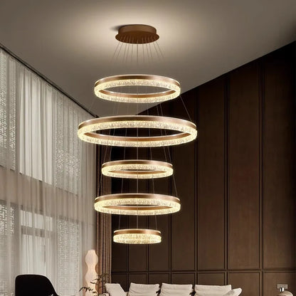 Modern Home Decor Ring LED Lights Pendant Light Lamps for Living Room Chandeliers for Dining Room Hanging Light Indoor Lighting