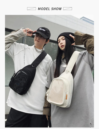 Kawaii Japanese Itabag Girls Soft Nylon Backpack Crossbody Bags 10CM Doll Women With Display Plate Cross Body Sling Pouch 2025
