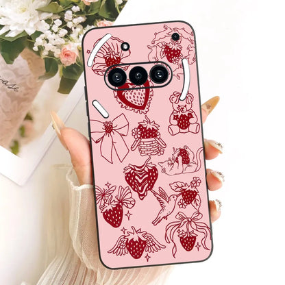 Casing For Nothing Phone (3a) A059 Cover For Nothing Phone 3a Case Silicone Cute Cat Fashion Butterfly Funny Painted