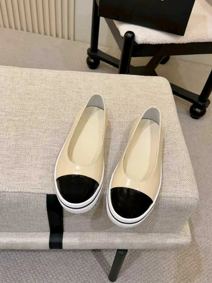 Luxury Brand Commuter Shoes Women's Slip-on Versatile Casual Shoes Casual Shoes Lambskin Material Stylish Casual Flat Shoes