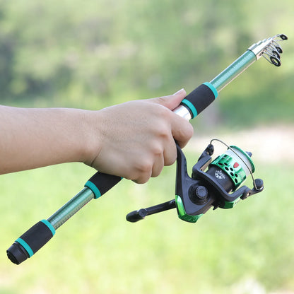 Sougayilang 1.8M Spinning Fishing Rod and Reel Combo 5.2:1 Telescopic Rod with 3BB Fishign Reel Max Drag 5kg Full Fishing Kit
