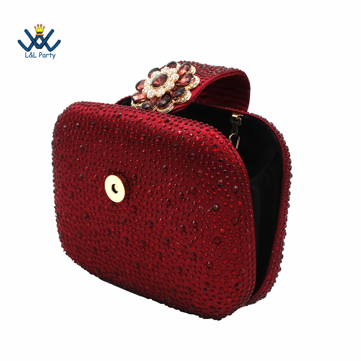 New Design Peep Toe African Spring Autumn Lady Shoes and Bag Set in Gold Color Women Sandal in Wedding