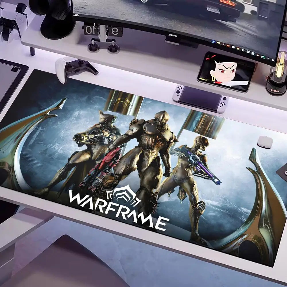 Game Warframe Mouse Pad Multiple Sizes Large Square Computer Office Game Table Mats Rubber Anti-slip Mousepads