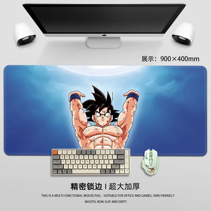 Man Mouse Pad Dragon Ball Mouse Pad Son Goku Printing Pattern Large Gaming Keyboard Desk Mat Super Saiyan Animation Desk Mat