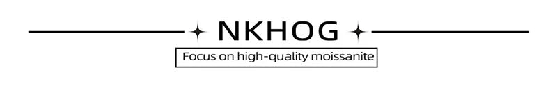 NKHOG 2CT Full Moissanite Ring Round Cut 5 Stones Side 925 Sterling Silver For Women Wedding Band Engagement Jewelry Gift Luxury