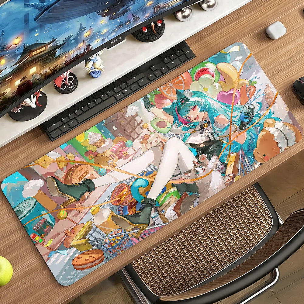 Game Neverness to Everness Mint Mouse Pad Non-slip Rubber Gamer Balance Computer Mat Decoracion Deskmat Laptop Office Large