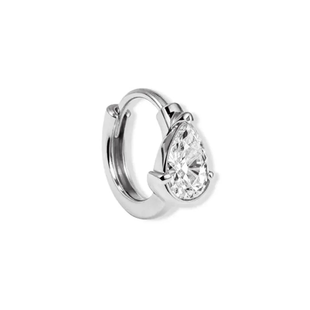 Aide 1PC 925 Sterling Silver INS Zircon Diamond Stud Earring Stud, Suitable For Women Daily Wear, Wedding Party, Valentine's Day
