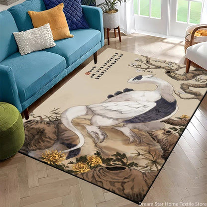 Japanese Anime Pokemon Card Retro Charizard Area Carpet for Living Room Home Decor Sofa Table Rug Anti Slip Chair Floor Mat Gift