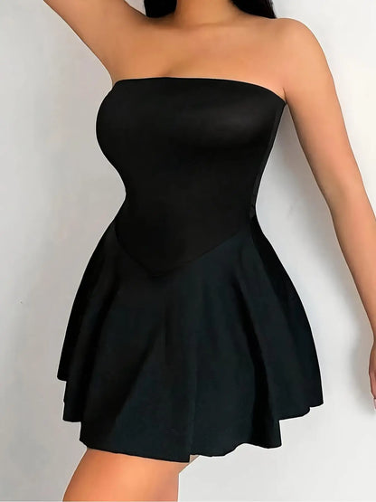 Strapless Bell Mini Skirt, High Waist Fitted Design, Perfect for Daily Wear, Night Out, Special Occasions, All Seasons