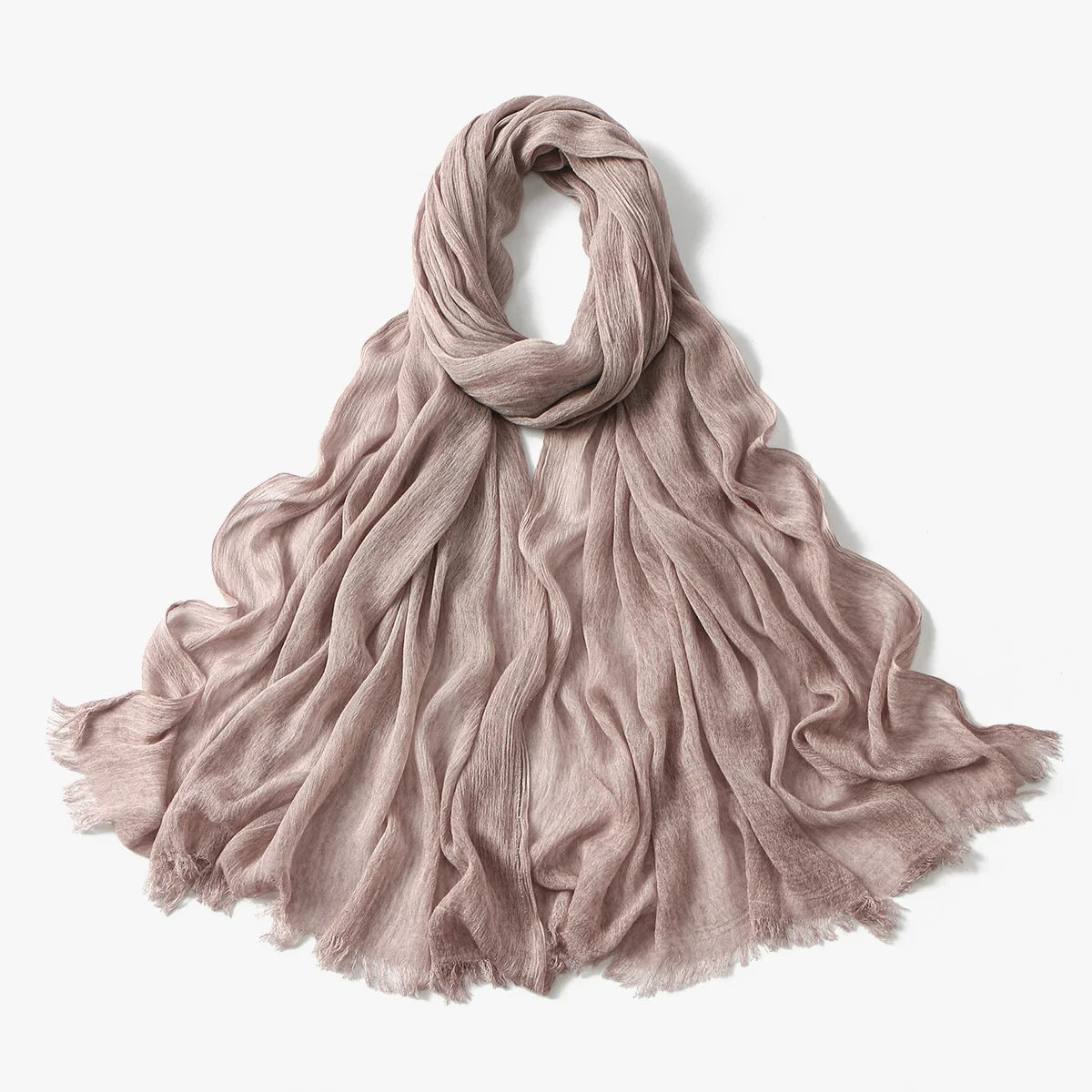 Fashion Crinkle Cotton Royan Hijab Scarf for Muslim Women Islamic Long Soft Shawls Wraps Short Tassel Bufanda Accessories
