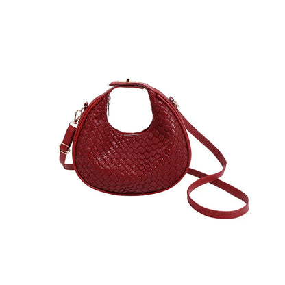 Fashion Black Half Moon Bag Luxury Pu Leather Ladies Purses and Handbags Crossbody Women Shoulder Bags