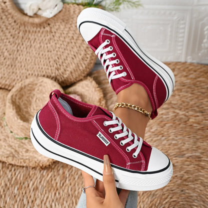 Fashion Candy Color New Casual Women's Sneakers 2026 New Solid Color Comfortable Thick Soled Shoes for Women Tênis Feminino