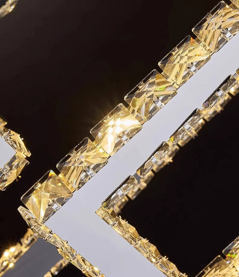 Modern home decoration salon lamps for living room smart crystal Pendant lights dining room indoor lighting