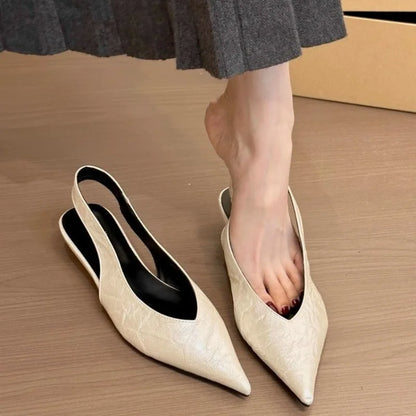Leopard Women Heeled Sandals Sexy Pointed Toe Woman Shoes Elegant Summer 2026 Fashion Slides Luxury Brands New Mujer Sandalias