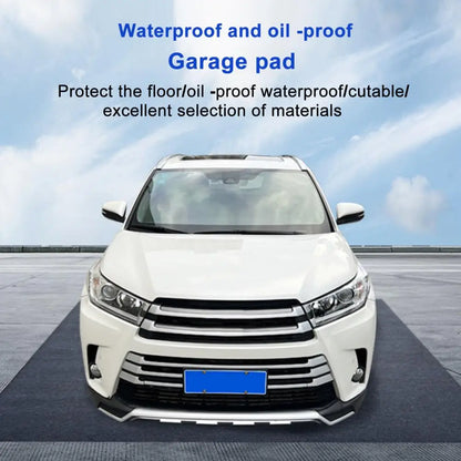Rectangle Garage Floor Mat for Under Car Dark Grey Garage Flooring Rug Motorcycle Oil Spill Mat Absorbent Oil Garage Parking Mat