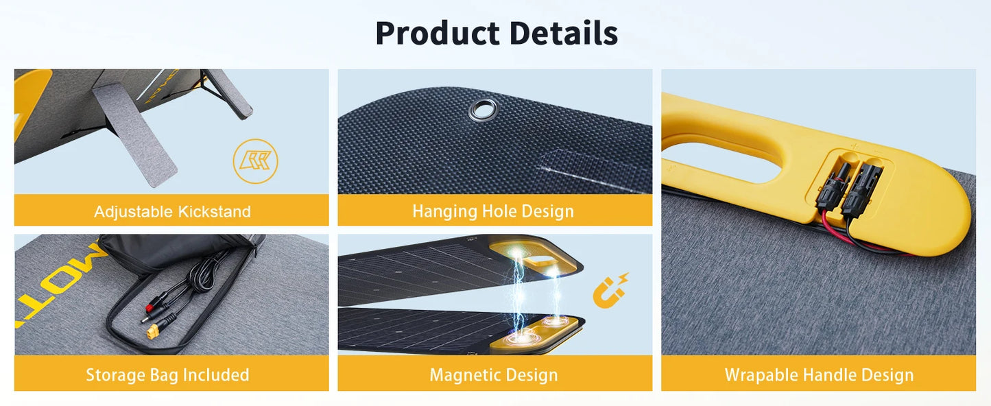 VTOMAN VS400W Foldable Solar Panel 40.32V High Efficiency Portable Solar Charger for Outdoor Power Station