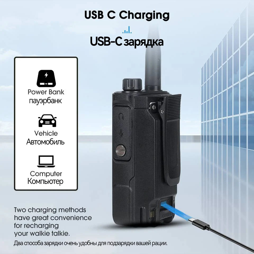 Retevis RA89 Walkie Talkie IP68 Usb-C Long Range Walkie Talkies FM VHF Ham Radio for Camping Hunting Emergency Rescue