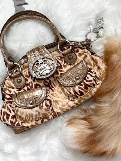 Fashionable Retro Large Capacity Crossbody Bags for Woman Shoulder Bag Leopard Print Purse and Handbag Designer Bag Bolsos Mujer