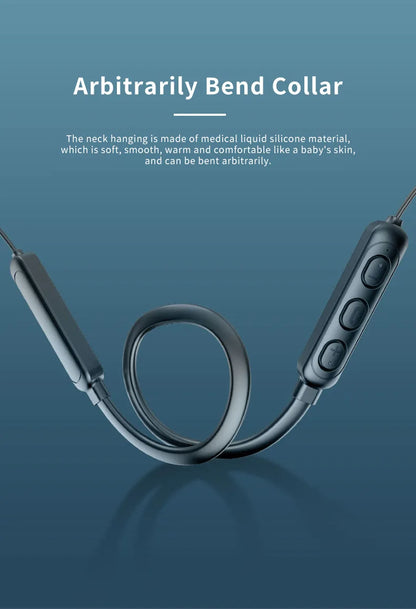 Wireless 9D Bluetooth Headset Neck Hanging Stereo Noise Reduction Universal 5.0 In Ear Sports Headset Microphone For Smart Phone