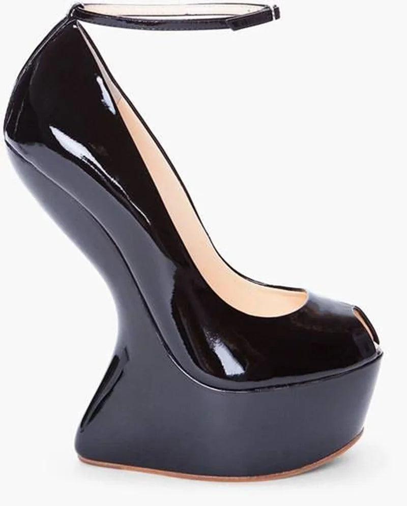 Strange Style Cross Tied Sandals Sexy Peep Toe Solid Accept Customized New Arrivals Fashion Women Runway Shoes