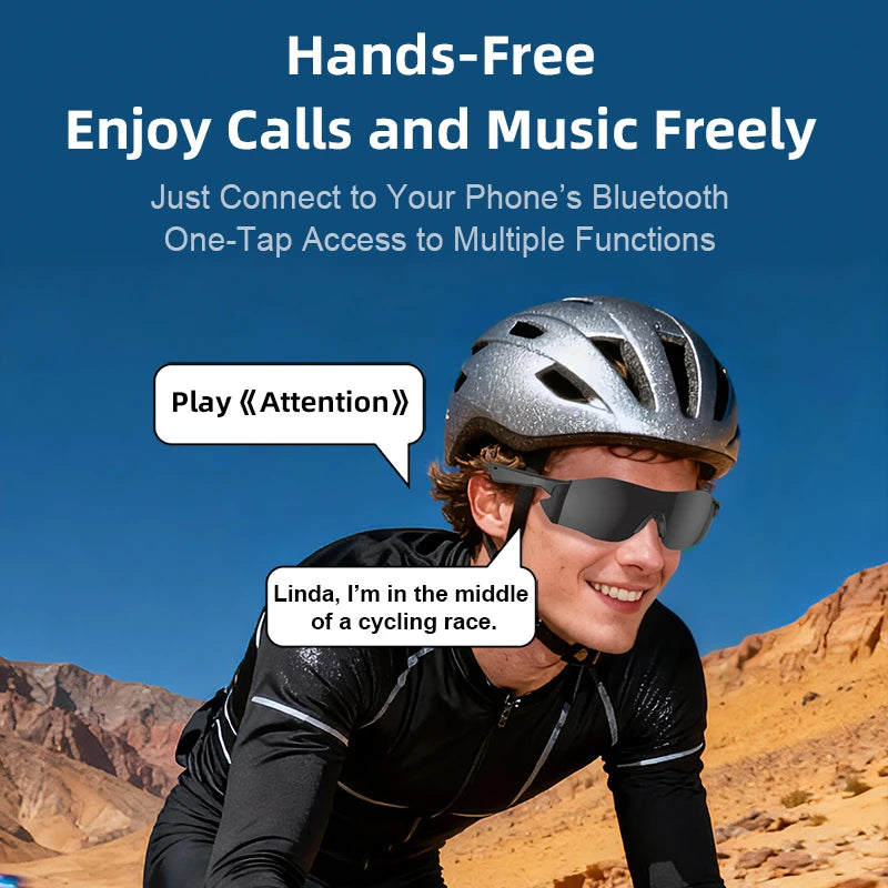 Smart Glasses Lightweight Auto-Tinting AI Glasses with Real-Time Simultaneous Translation Earbuds 2-in-1 Sunglasses