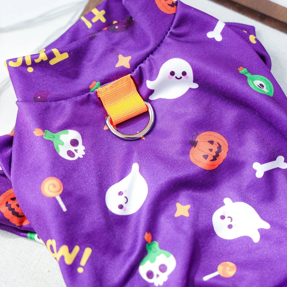 Girl Halloween Pajamas Apparel For Small Dogs Chest Closed Pet Indoor Home Wear Clothes Overall Tracksuit Chihuahua Yorkshire