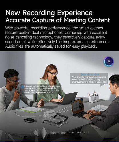 2026 New Men Smart AI Glasses 4K HD 800MP Camera Chat GPT Bluetooth Call Language Translation Wifi Music Player Sunglasses Women