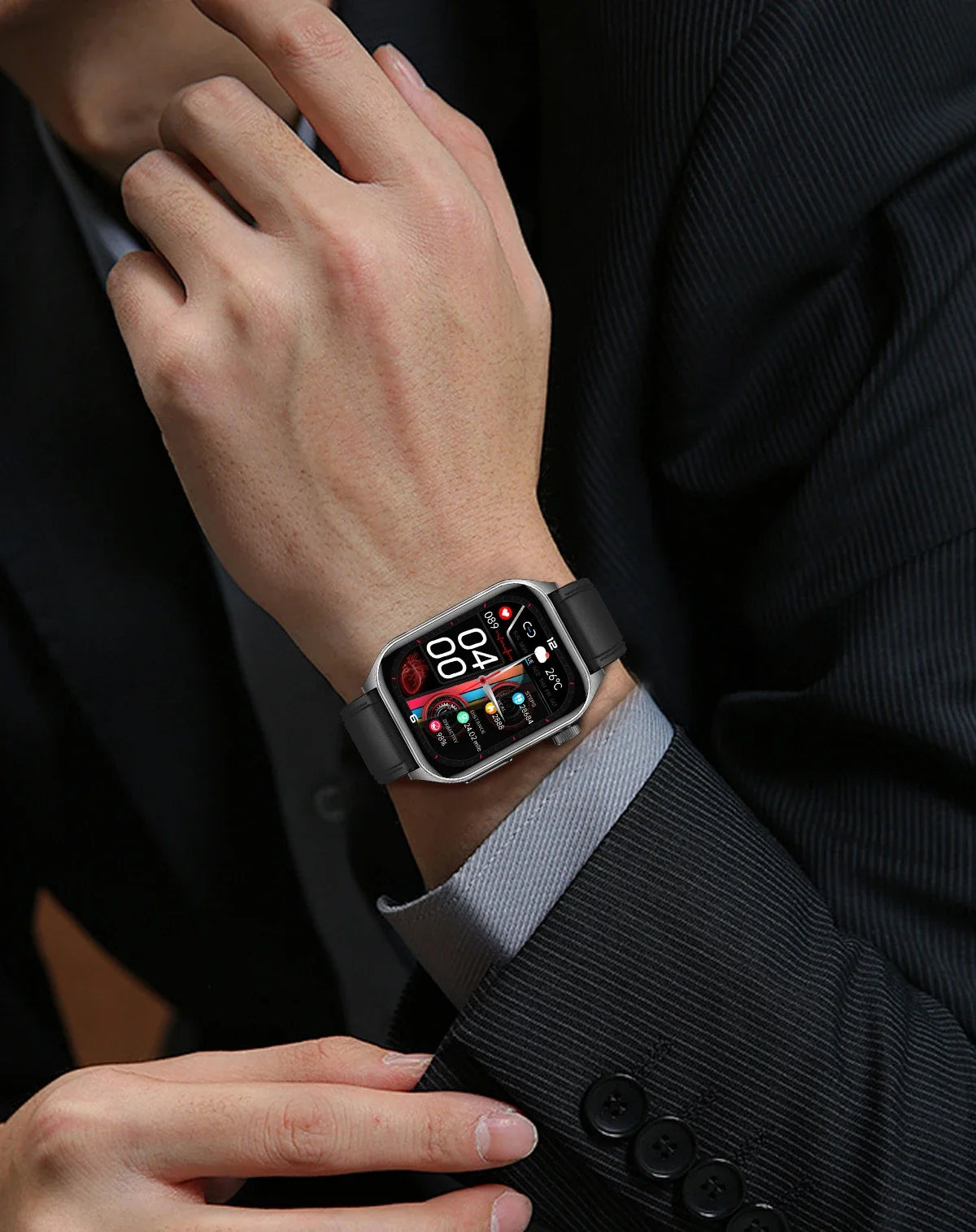 2026 New Health Smart Watch Laser Therapy Reduce Three Highs Blood Oxygen Pressure Uric Acid Blood Lipid ECG Smartwatch For Man