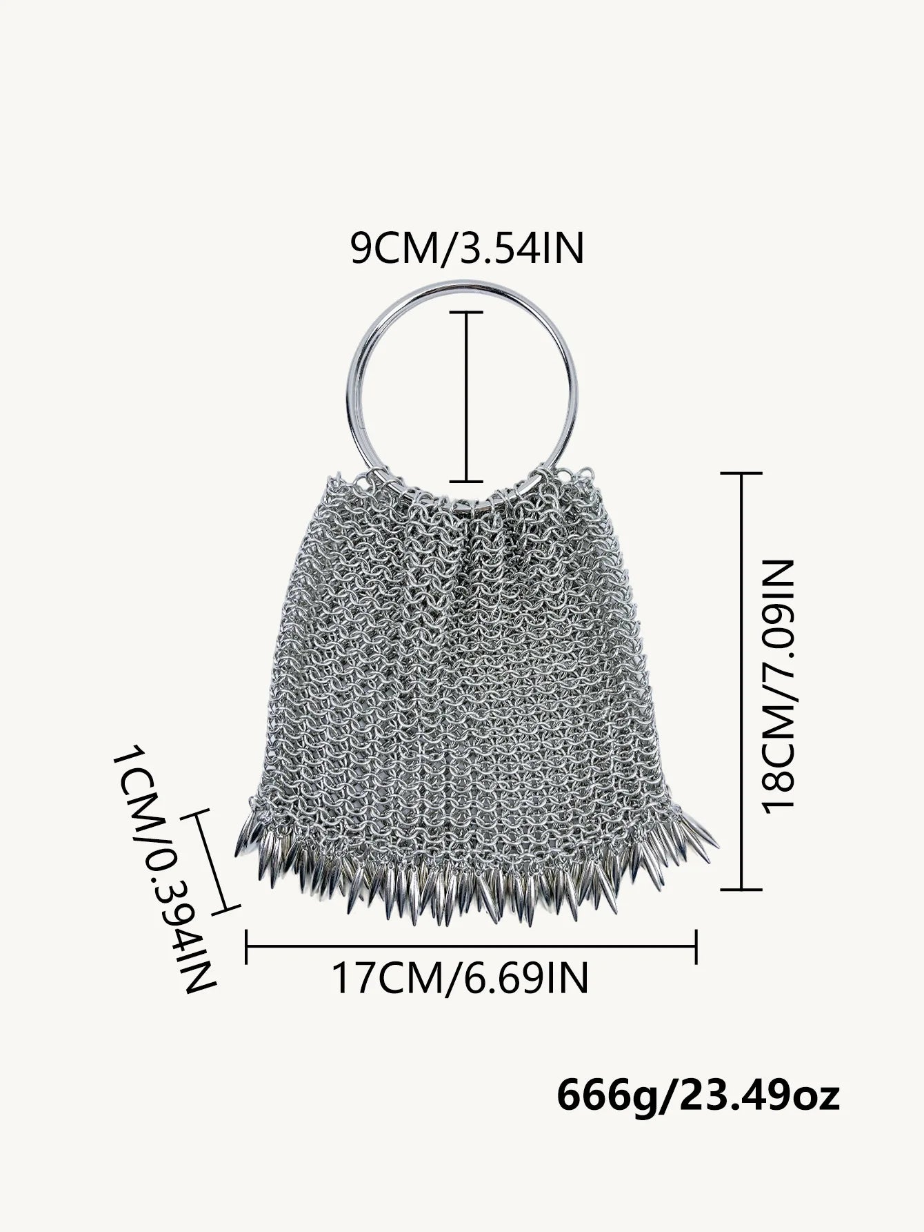 Metallic Hauberk Shoulder Bag Woven Ring Tote Chain Mail Designer Purses and Handbags Handmade Hollow Crossbody Bags for Women