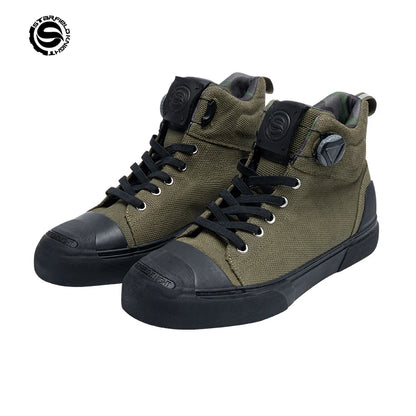 Retro Motorcycle Riding Shoes Hard Protective of Toe Mountain Bike Shoes Casual Shoes Moto Boots Unisex Wearable Motocross Boots